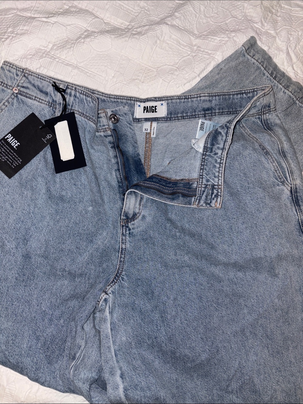 PAIGE - women’s Light Wash Blue Relaxed Jeans